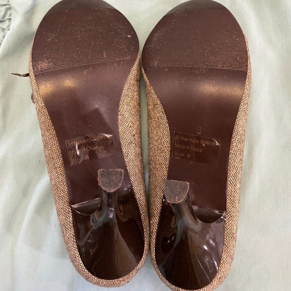 Maurices Brown Tweedy High Heeled Pumps~8 - Picture 8 of 14